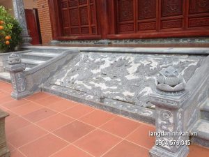 Bậc tam cấp bằng đá xanh đẹp nhất giá tốt thiết kế đơn giản