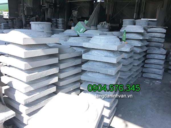 Mẫu đá tảng kê chân cột nhà gỗ đẹp, Giá chân đế cột đá