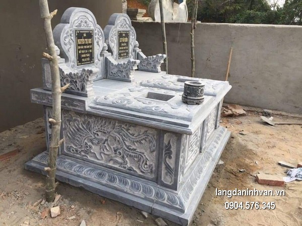 Mộ đá bành xanh đẹp chất lượng cao giá rẻ thiết kế đơn giản