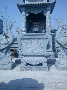 Mộ đá hai mái chất lượng tốt giá rẻ thiết kế hiện đại