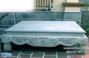 Sập đá xanh chạm khắc tinh xảo chất lượng cao giá hợp lý