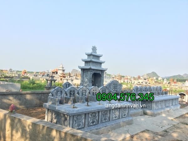 Mẫu lăng mộ đá xanh ninh vân ninh bình đẹp của Langdaninhvan.vn