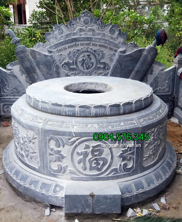 Mẫu mộ đá tròn đẹp nhất tại Ninh Vân Ninh Bình