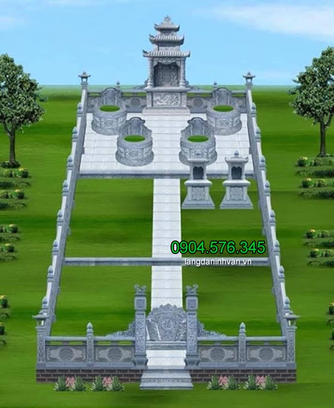 Bản vẽ thiết kế khu lăng mộ bằng đá Ninh Vân Ninh Bình