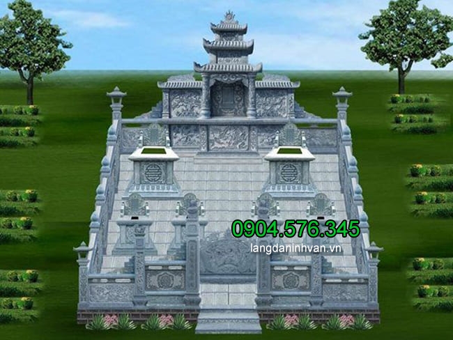 Bản vẽ thiết kế khu lăng mộ đá đẹp Ninh Vân chuẩn phong thủy