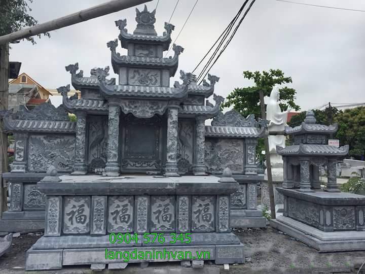 lăng thờ chung bằng đá để đựng hài cốt tại long an