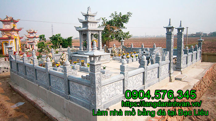 Làm nhà mồ bằng đá tại Bạc Liêu