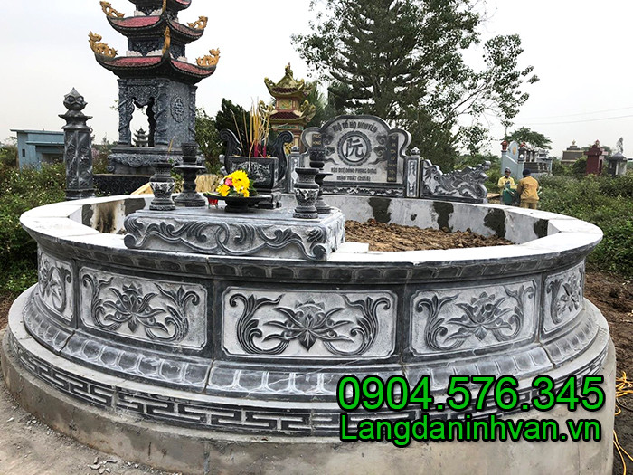 Mẫu mộ tròn bằng đá granite