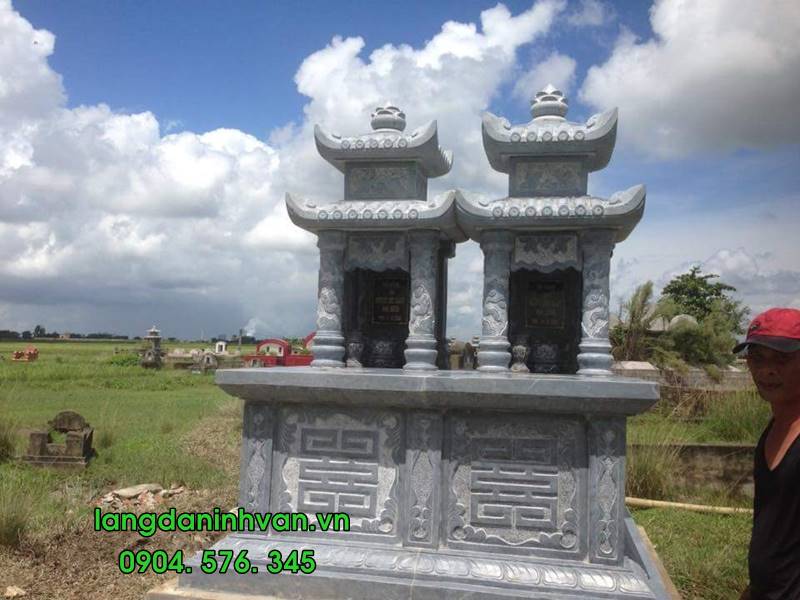 Mẫu mộ đôi bằng đá tự nhiên đẹp 06