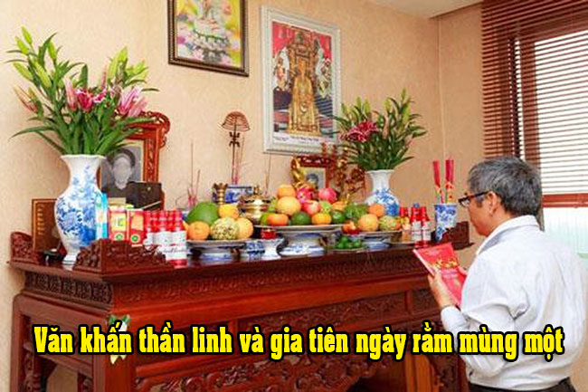 Văn khấn thần linh và gia tiên ngày rằm mùng một tại nhà hàng tháng