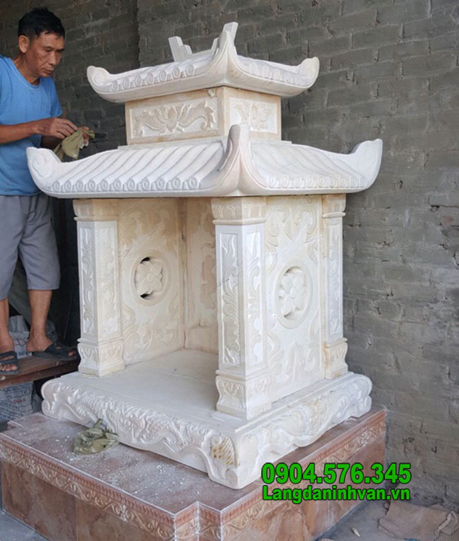 Mẫu bàn thờ ông địa bằng đá đẹp - Đá mỹ nghệ Ninh Vân