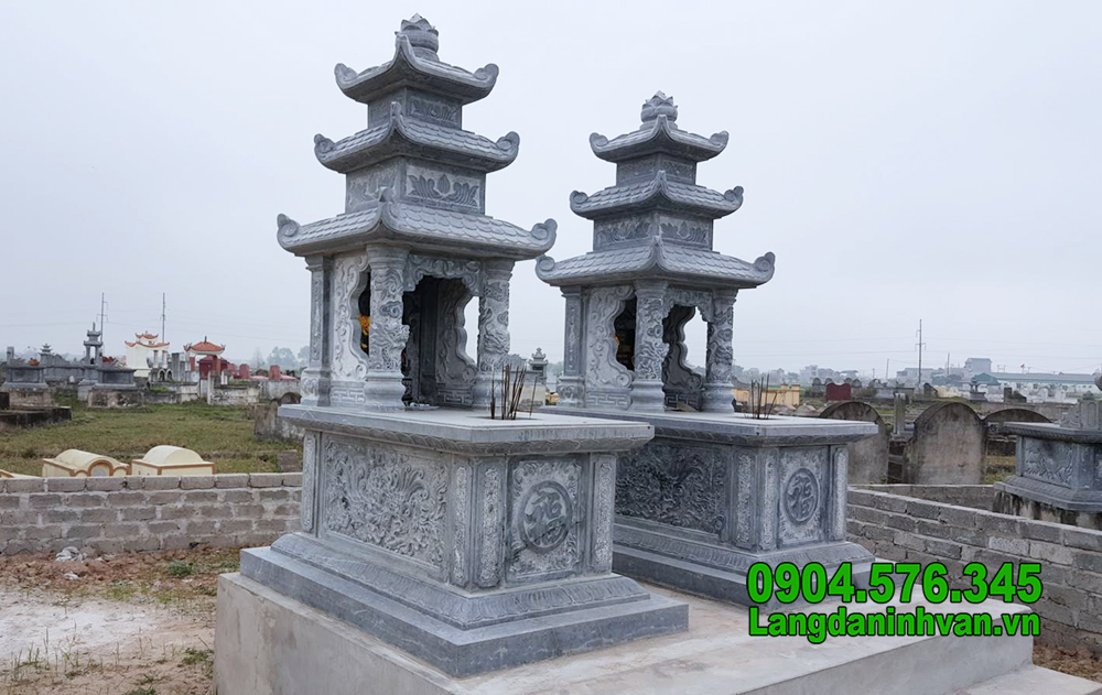 Mẫu mộ đá ba mái, mộ đá ba đao đẹp nhất tại Ninh Bình