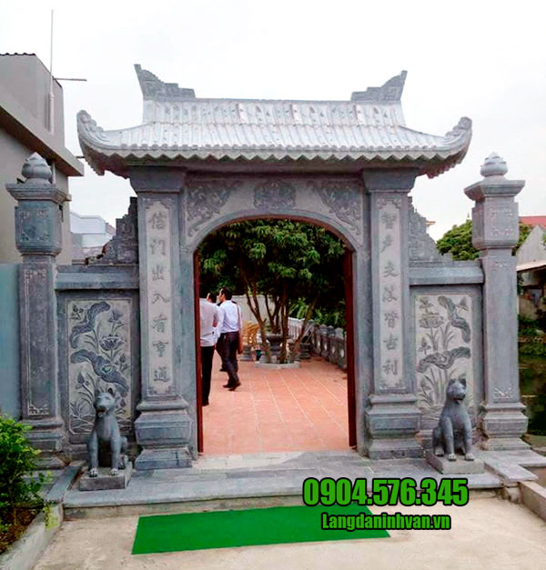 5 Mẫu cổng nhà thờ tộc đẹp - Mẫu cổng nhà thờ tộc bằng đá