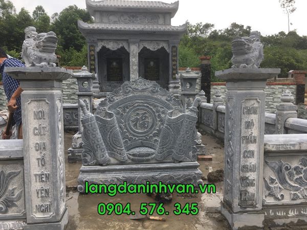 khu lăng mộ đá đẹp được lắp đặt tại Thái Bình
