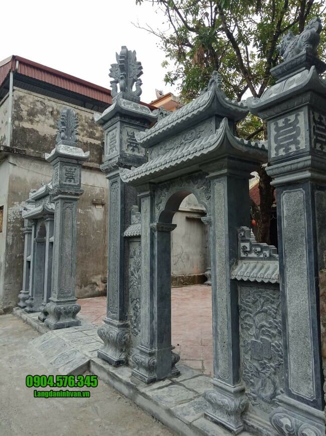 mẫu cổng nhà thờ họ đẹp bằng đá