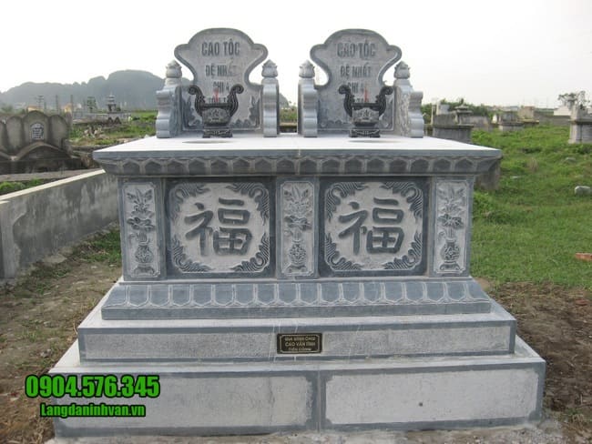 mẫu mộ đôi bằng đá đẹp tại Bình Định