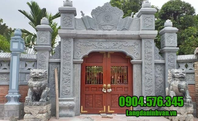 Địa chỉ thiết kế, lắp đặt cổng đá uy tín tại Ninh Vân