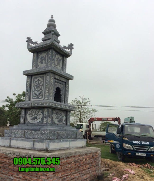 mộ tháp bằng đá tại Bình Phước đẹp