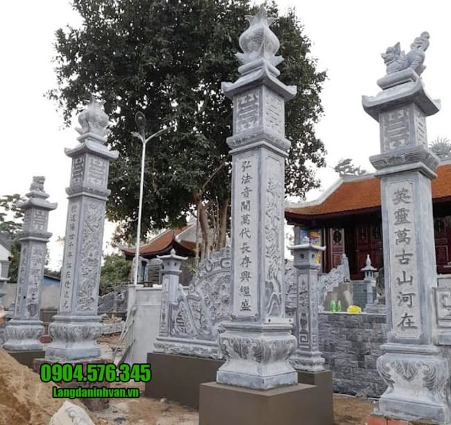 mẫu cổng nhà thờ họ bằng đá tại Hưng Yên