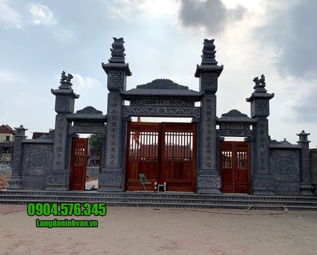 mẫu cổng tam quan đá đẹp nhất tại Thái Bình