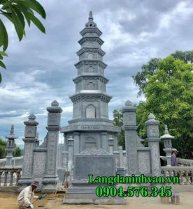 Mộ tháp đá - Mẫu mộ tháp Phật Giáo để hũ tro cốt bằng đá đẹp nhất