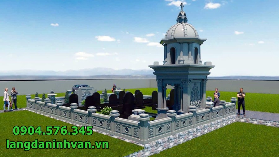 khu lăng mộ công giáo bằng đá đẹp