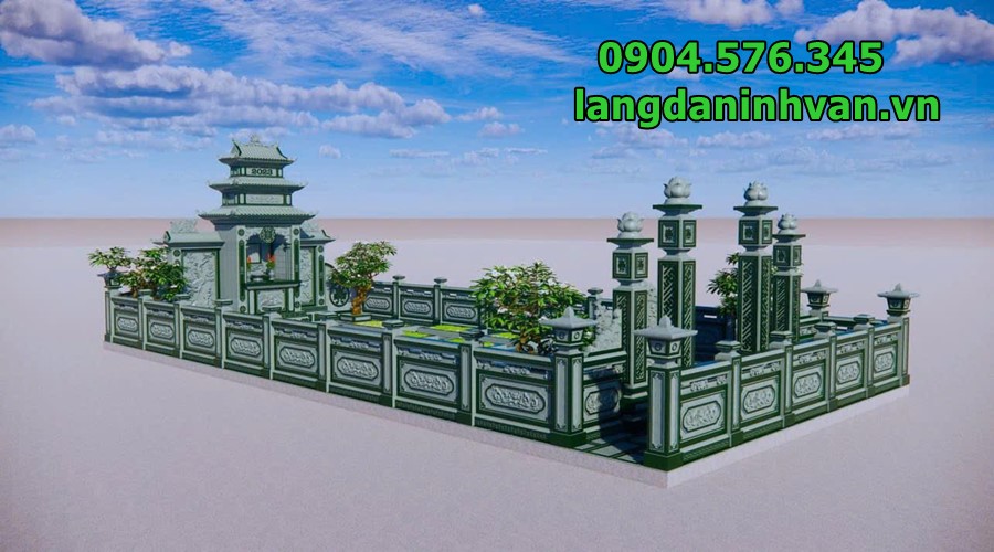 bản vẽ khu lăng mộ đá đẹp